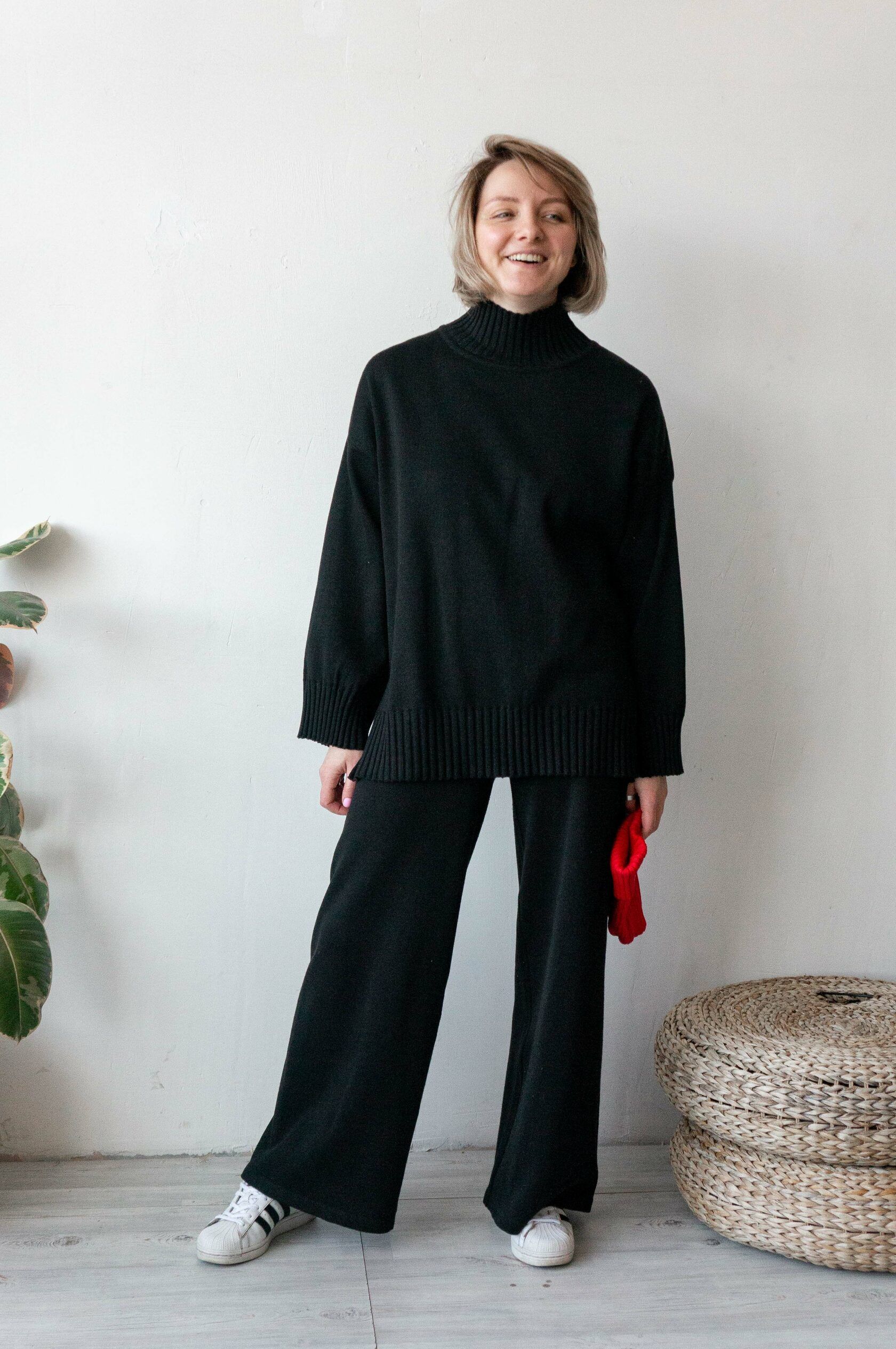 Свитер Кострома черный S-M