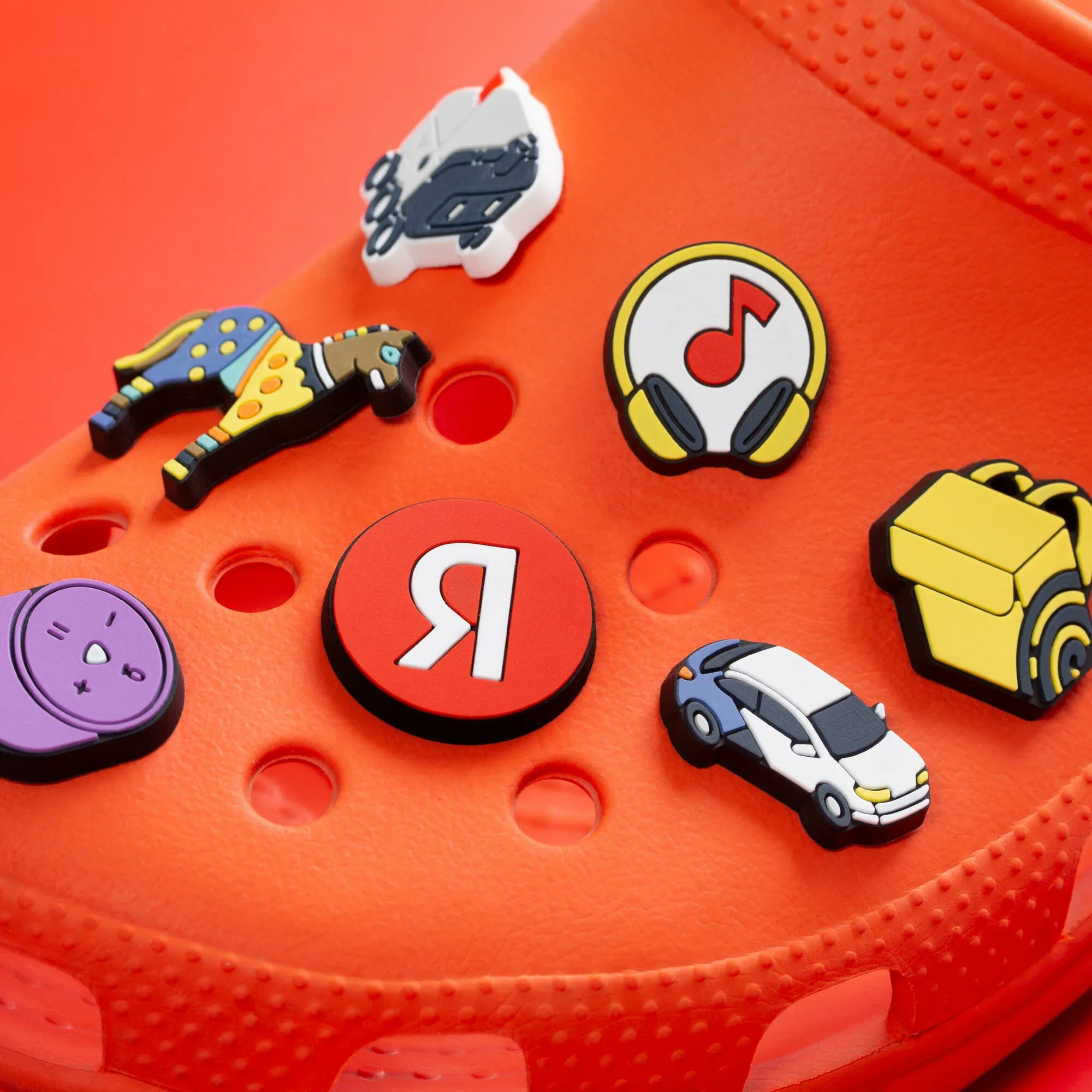 Украшение для обуви Яндекс «Робот-доставщик», мультиколор, силиконовое, для взрослой обуви