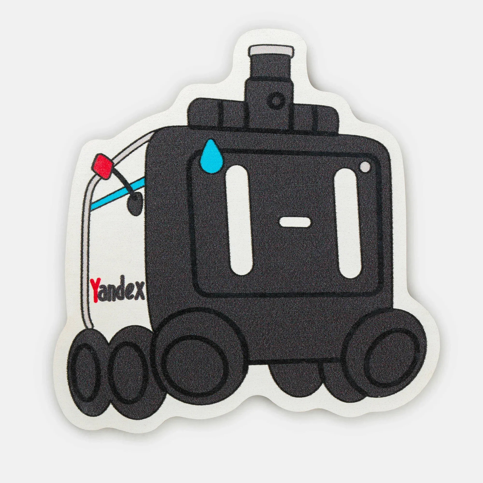 Магнит «Робот-доставщик Яндекса уставший», дерево, винил, на холодильник или флипчарт